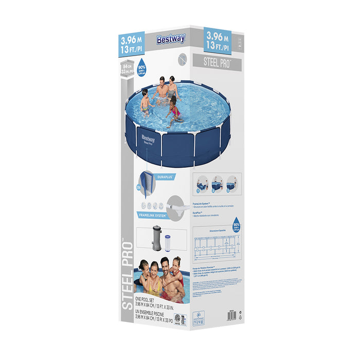 Swimming Pool Above Ground Filter Pump Steel Pro� Frame Pools 3.96M