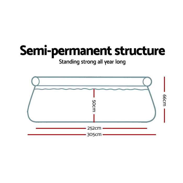 Swimming Pool Above Ground Kids Fast Set Pools with Filter Pump 3M