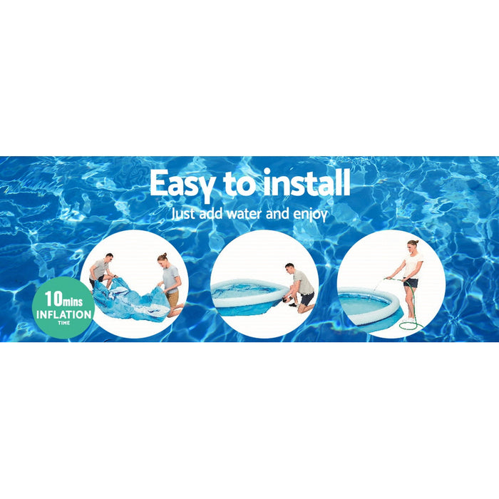 Swimming Pool Above Ground Kids Fast Set Pools with Filter Pump 3M