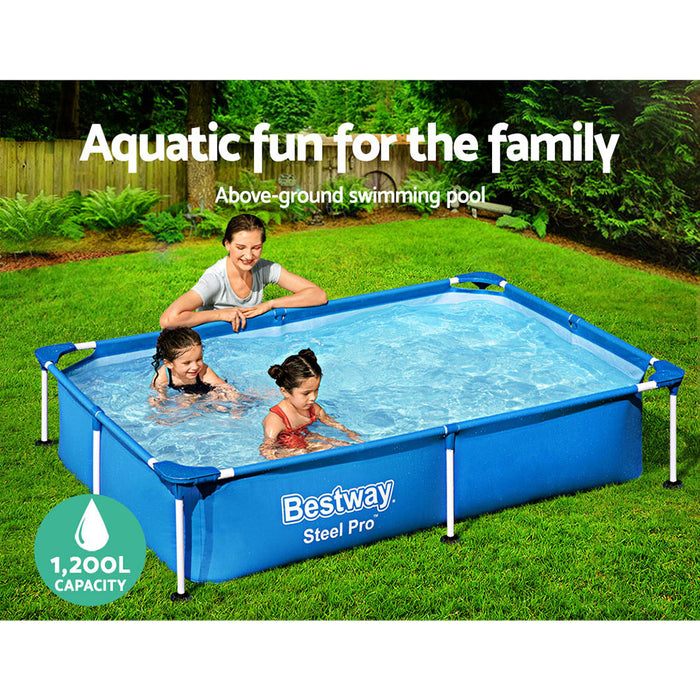 Swimming Pool Above Ground Frame Pools Outdoor Steel Pro 2.2 X 1.5M