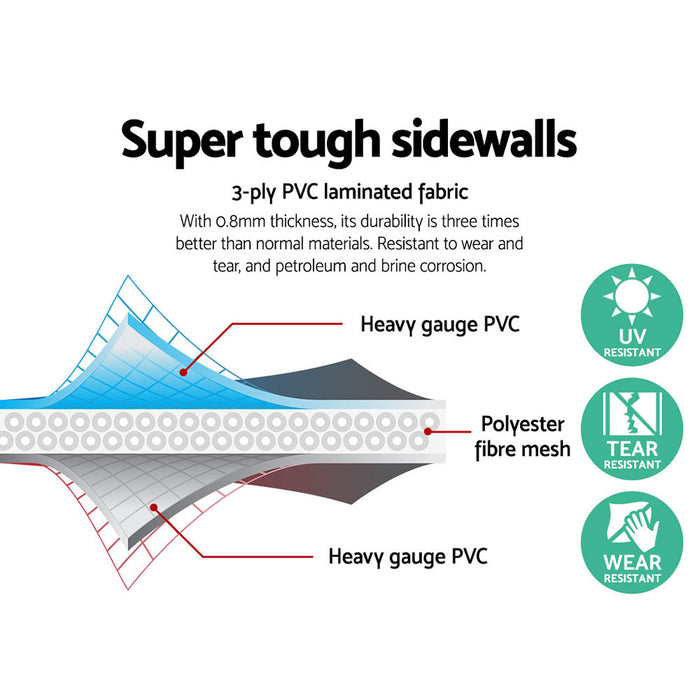 Swimming Pool Above Ground Frame Pools Outdoor Steel Pro 2.2 X 1.5M