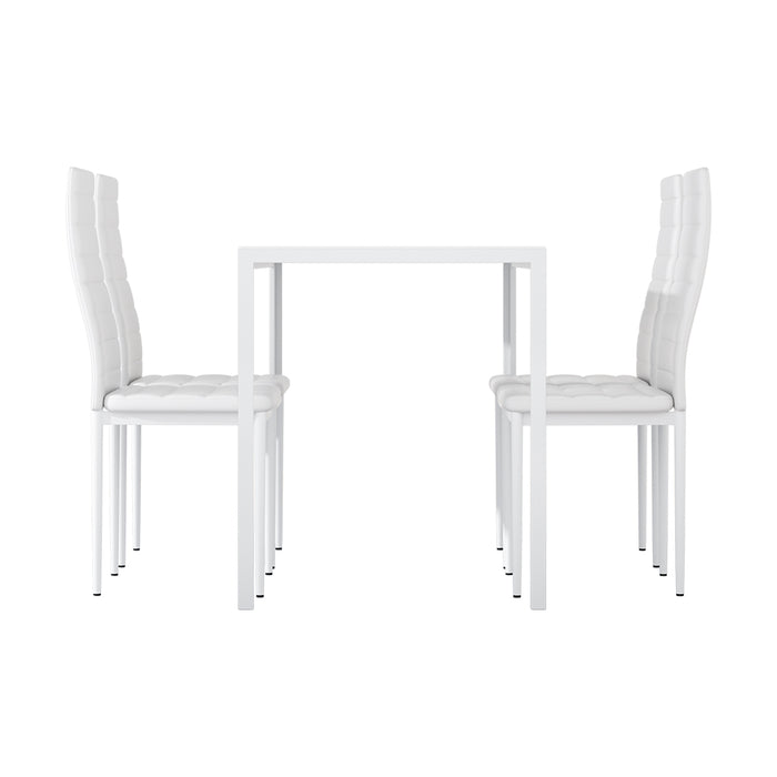 Dining Chairs and Table Dining Set 4 Chair Set Of 5 Wooden Top White