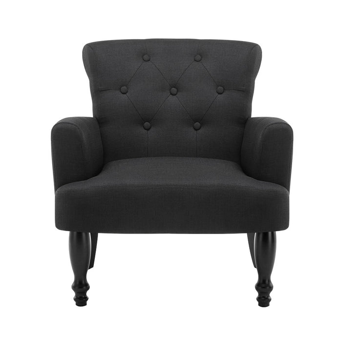 French Lorraine Chair Retro Wing - Black