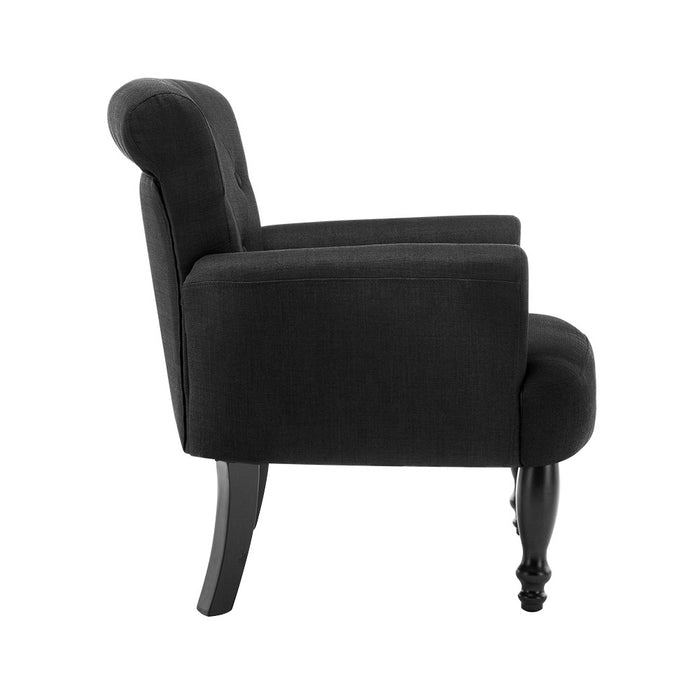 French Lorraine Chair Retro Wing - Black