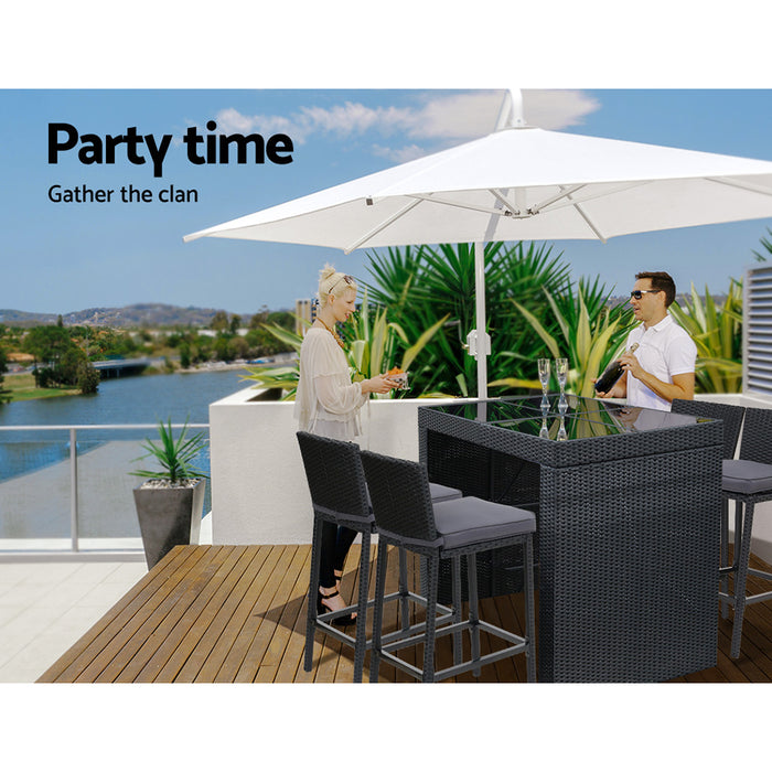 Alianna Outdoor Bar Set - 4 Seater