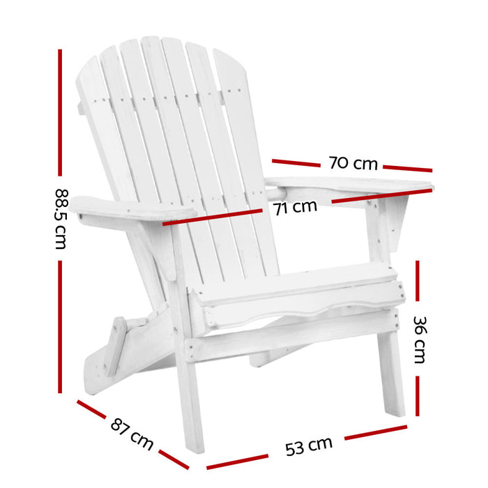 Outdoor Furniture Adirondack Chairs Beach Chair Lounge Wooden Patio Garden