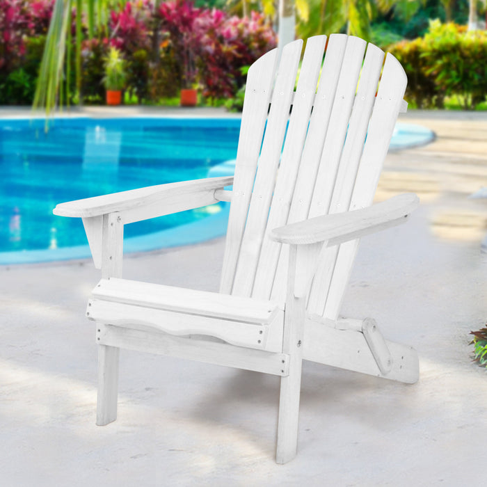 Outdoor Furniture Adirondack Chairs Beach Chair Lounge Wooden Patio Garden