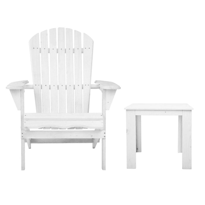 Outdoor Adirondack Set - White