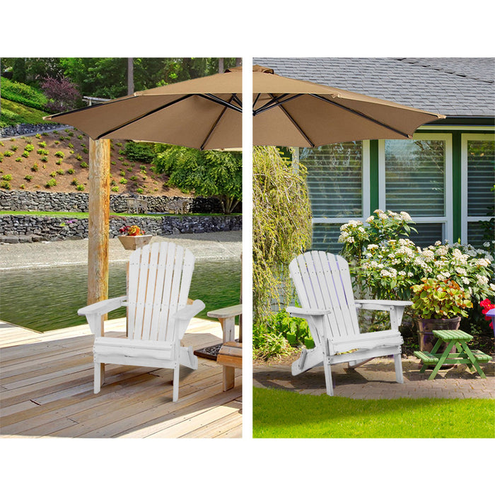 Outdoor Adirondack Set - White