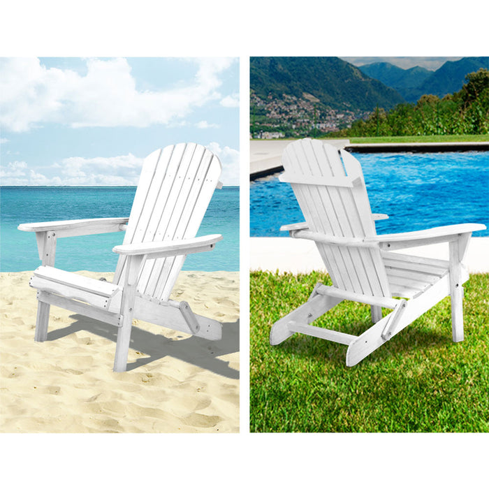 Outdoor Adirondack Set - White