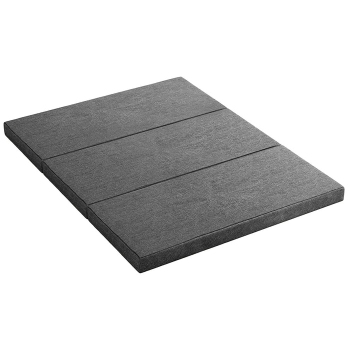 Foldable Mattress Folding Portable Bed Camping Mat Queen Grey