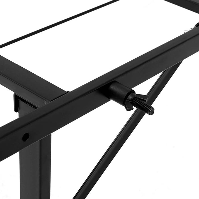 Folding Double Metal Bed Frame - Black