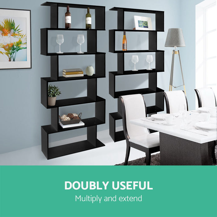 6 Tier Display Shelf - Black