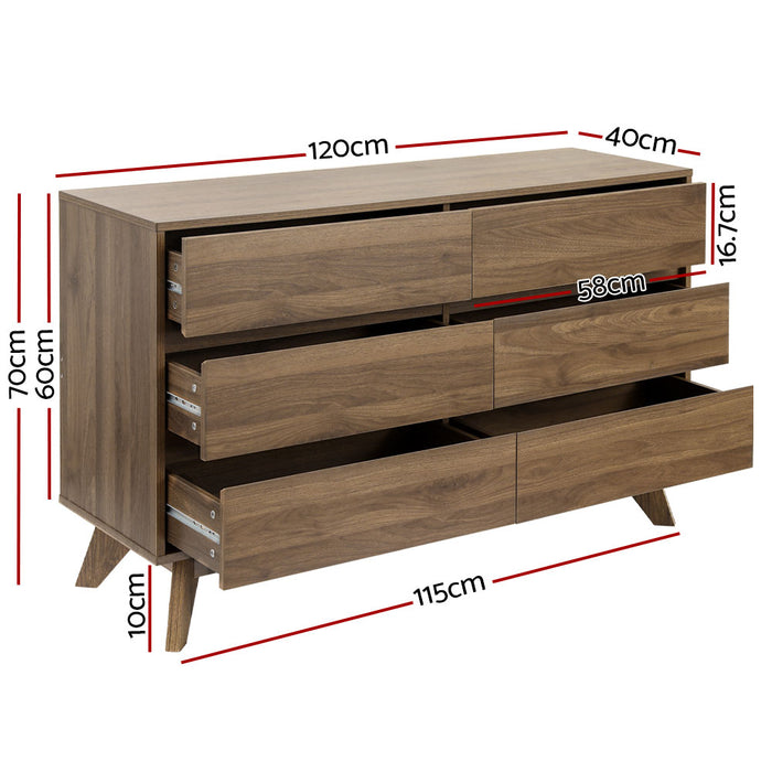 6 Chest of Drawers Dresser Tallboy Lowboy Storage Cabinet Bedroom Table