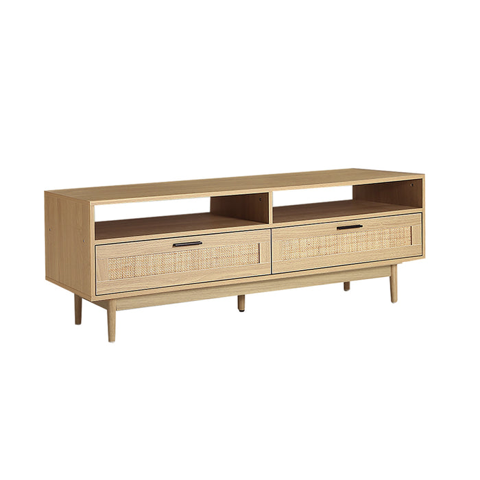 Rattan TV Cabinet Entertainment Unit - 140CM