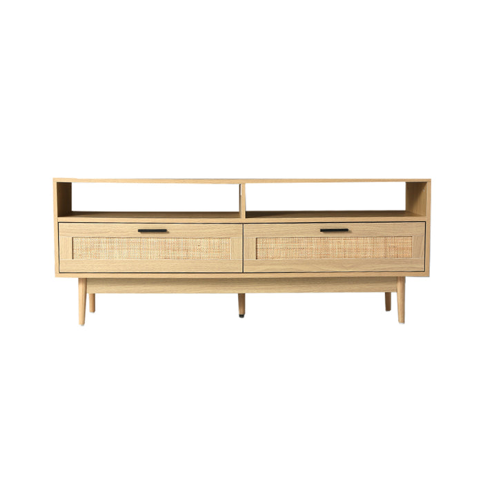 Rattan TV Cabinet Entertainment Unit - 140CM