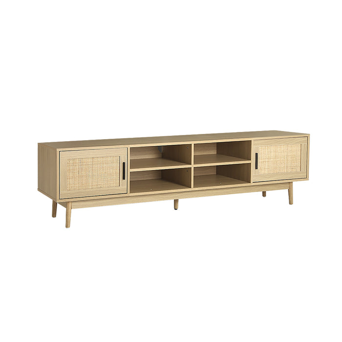 Rattan TV Cabinet Entertainment Unit - 180CM