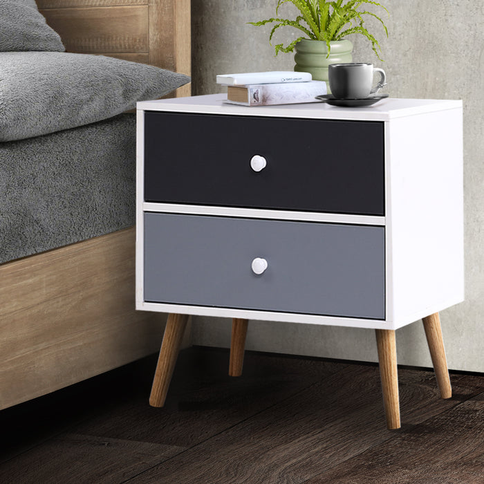 Bedside Tables Drawers Side Table Nightstand Lamp Side Storage Cabinet