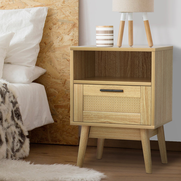 Rattan Bedside Table