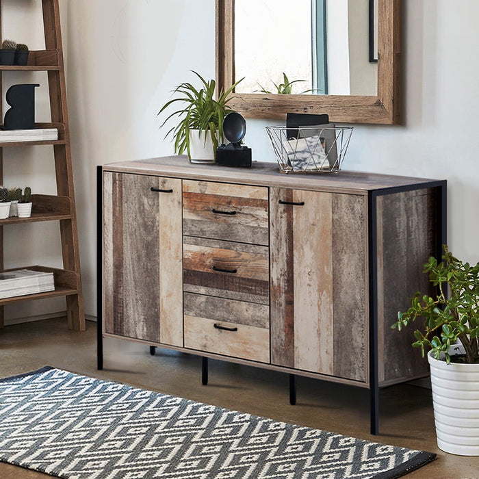 Buffet Sideboard Storage Cabinet Industrial Rustic Wooden