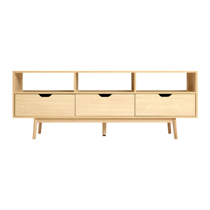 Wooden Scandinavian Entertainment Unit - Natural