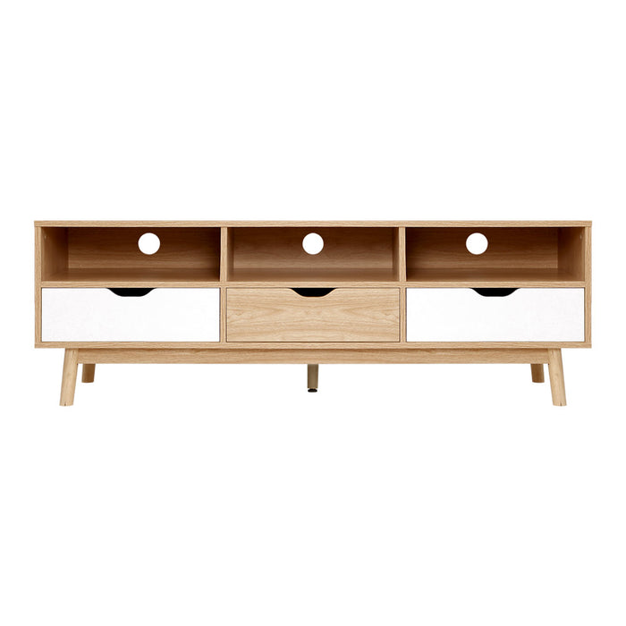 TV Cabinet Entertainment Unit Stand Wooden Storage 140cm Scandinavian