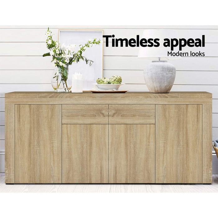 Buffet Sideboard Cabinet Storage 4 Doors Cupboard Hall Wood Hallway Table