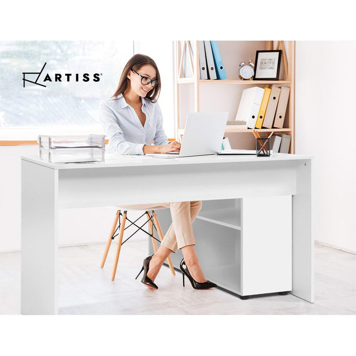 Office Computer Desk Corner Study Table Workstation Bookcase Storage