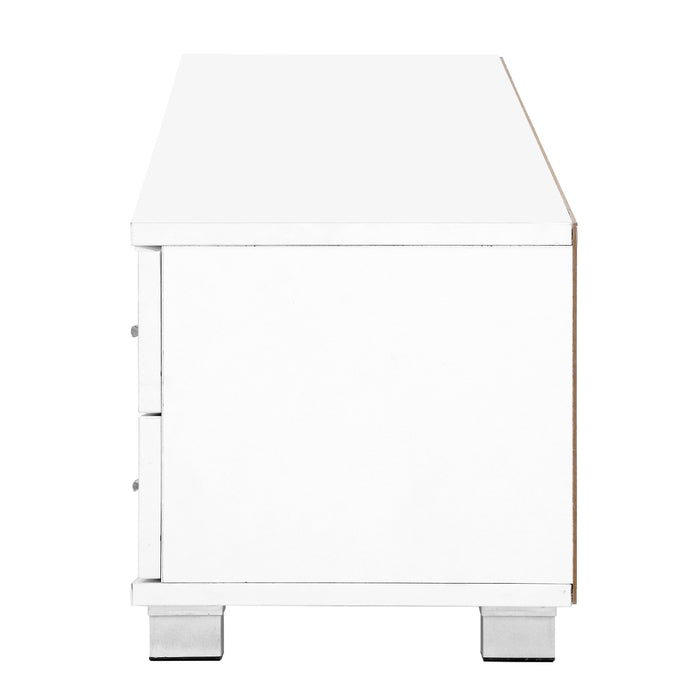 120cm TV Stand Entertainment Unit Storage Cabinet Drawers Shelf White