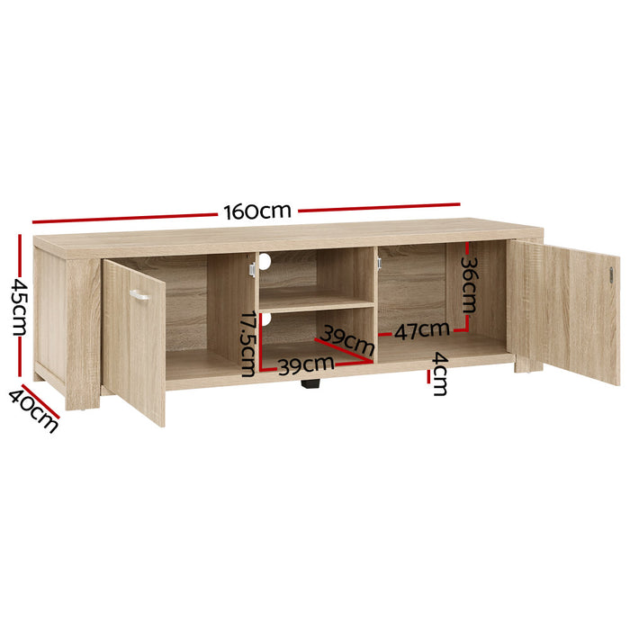 TV Cabinet Entertainment Unit TV Stand Display Shelf Storage Cabinet Wooden