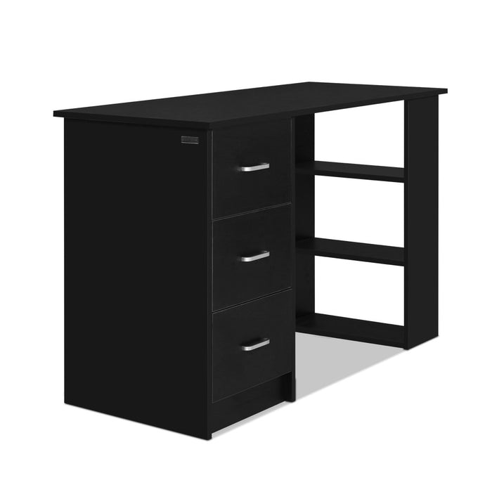 Office Computer Desk Student Study Table Workstation 3 Drawers 120cm Black