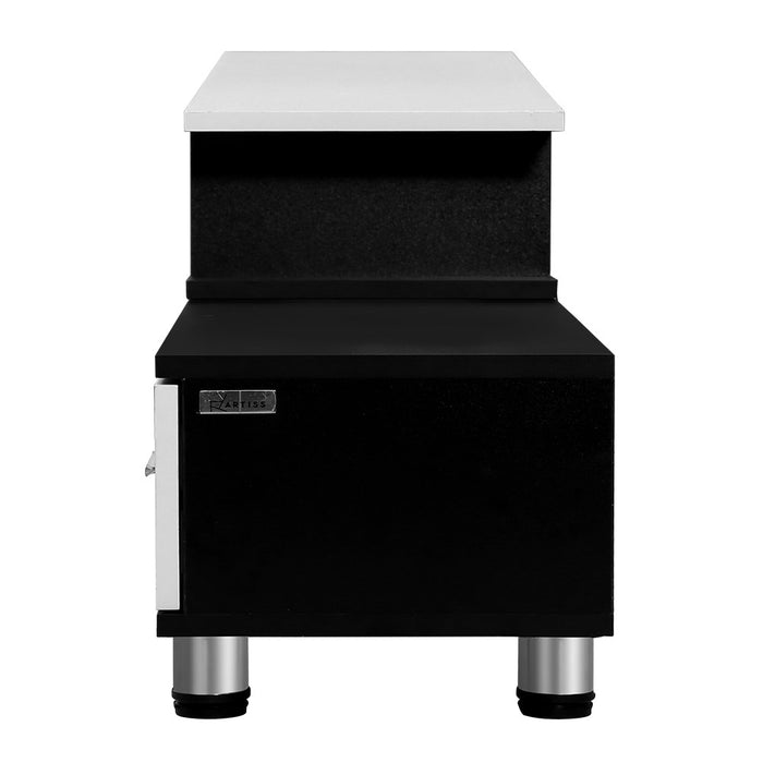 TV Cabinet Entertainment Unit Stand Wooden 160CM To 220CM Storage Drawers Black White