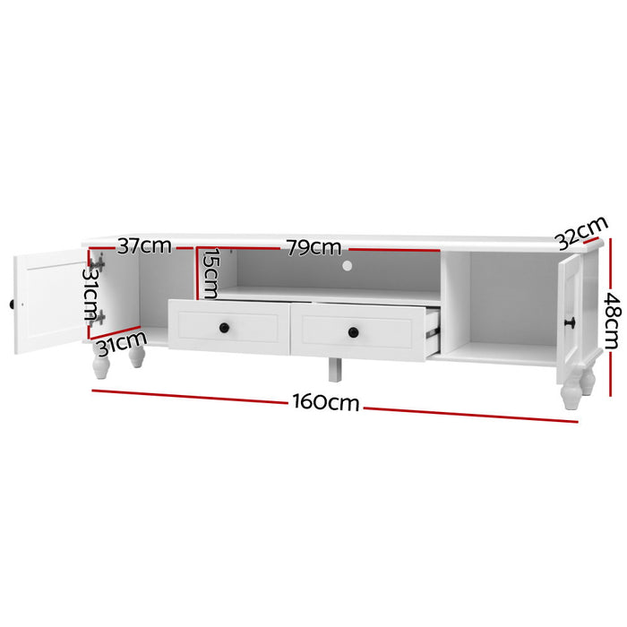 TV Cabinet Entertainment Unit Stand French Provincial Storage 160cm KUBI