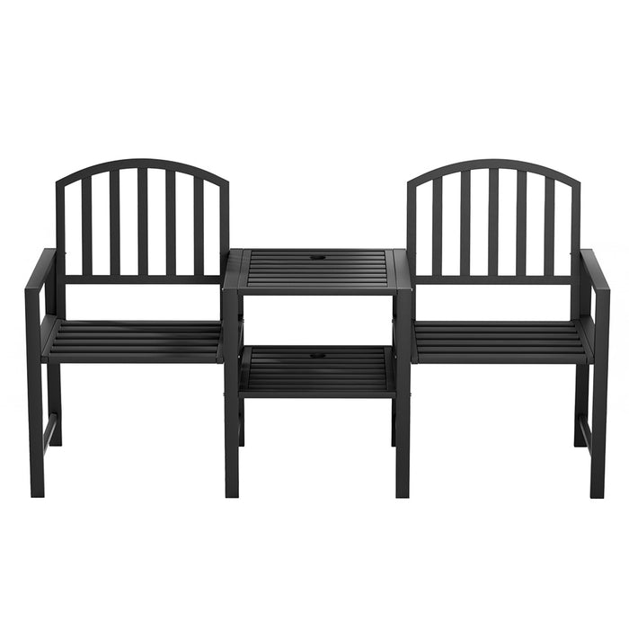 Outdoor Garden Bench Steel Table and chair Patio Furniture Loveseat Park