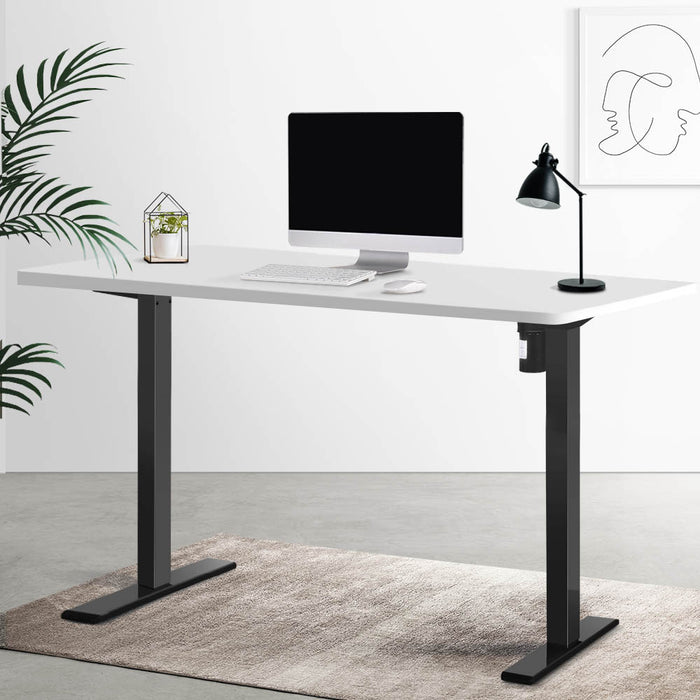 Electric Standing Desk Motorised Adjustable Sit Stand Desks Black White