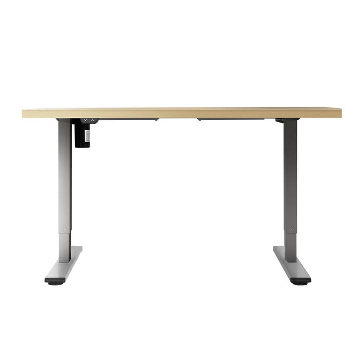 Electric Standing Desk Motorised Sit Stand Desks Table Grey Oak 140cm