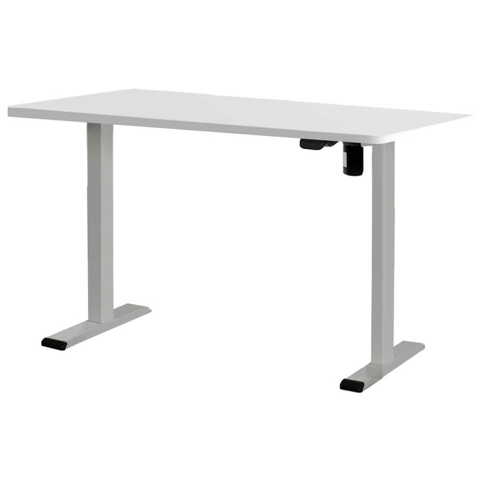 Electric Standing Desk Motorised Sit Stand Desks Table Grey White 140cm