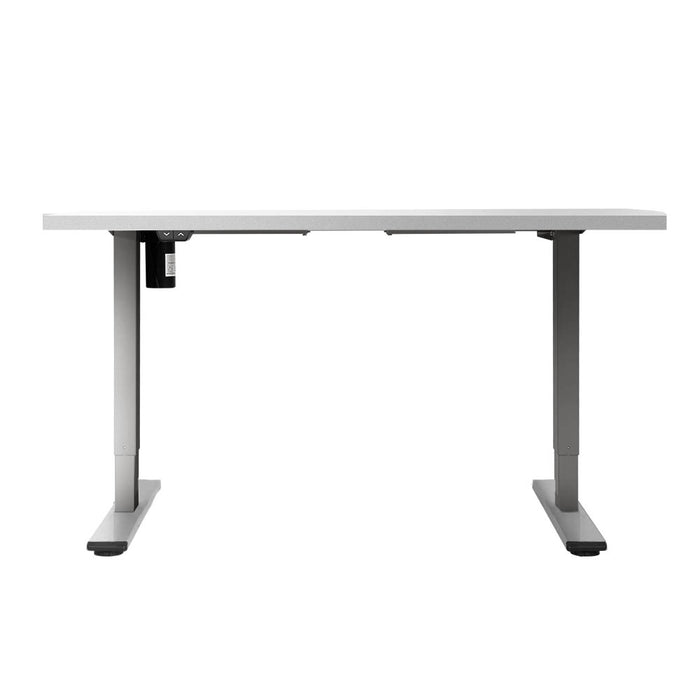 Electric Standing Desk Motorised Sit Stand Desks Table Grey White 140cm