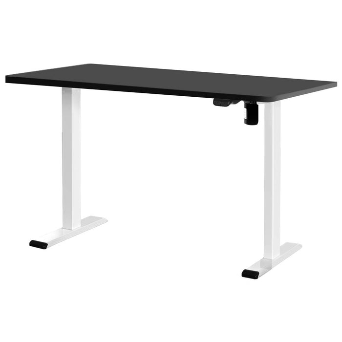 Electric Standing Desk Motorised Sit Stand Desks Table White Black 140cm