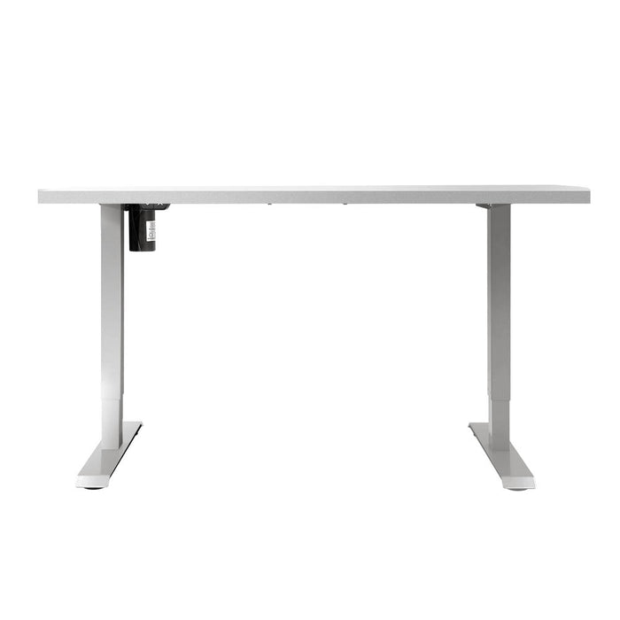 Electric Standing Desk Motorised Sit Stand Desks Table White 140cm