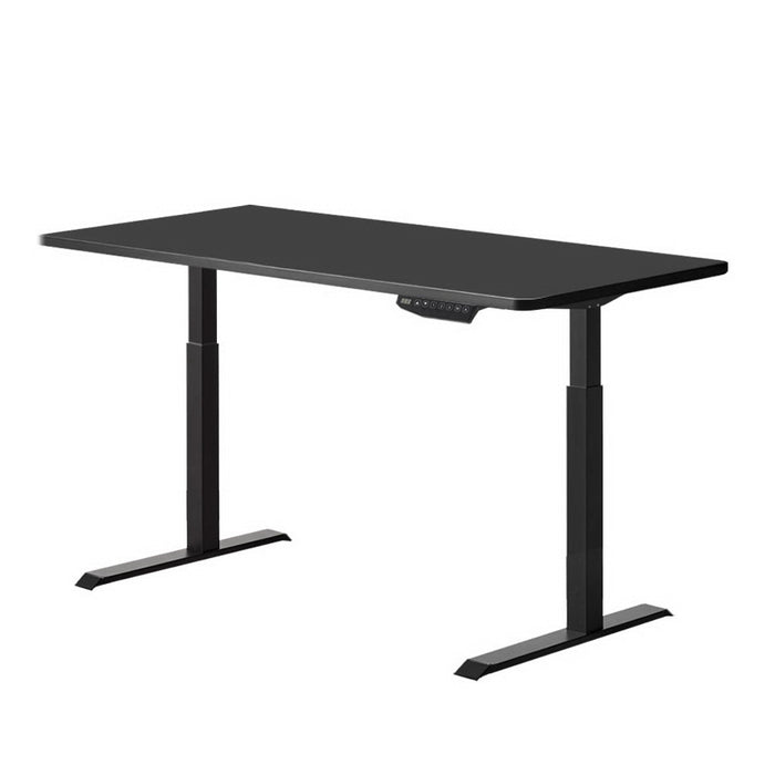 Standing Desk Adjustable Height Desk Dual Motor Electric Black Frame Desk Top 140cm