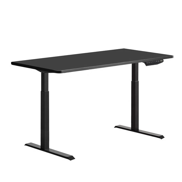 Standing Desk Adjustable Height Desk Dual Motor Electric Black Frame Desk Top 140cm