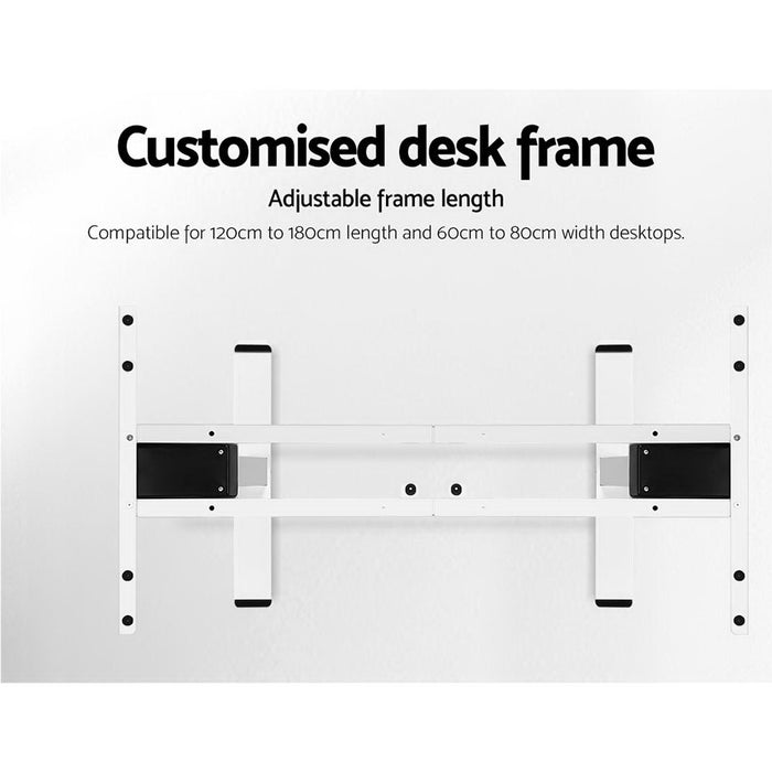 Standing Desk Electric Height Adjustable Sit Stand Desks White Black