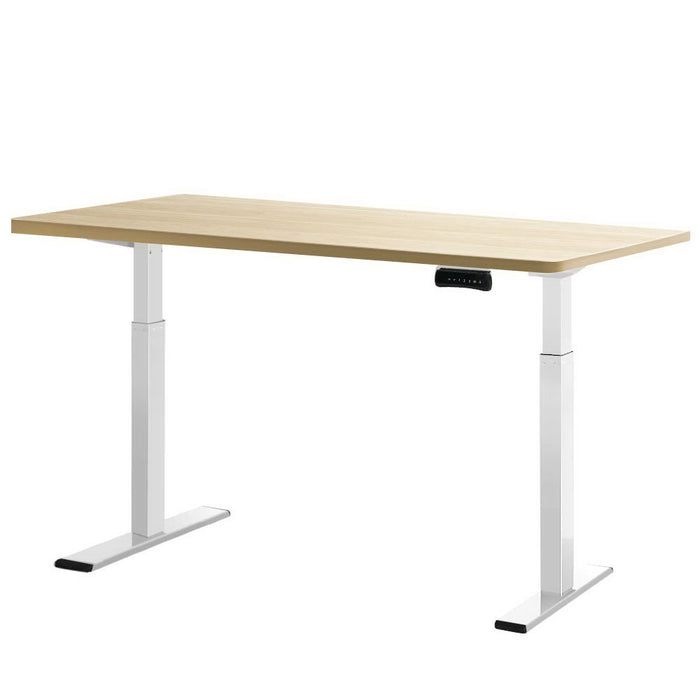 Standing Desk Electric Height Adjustable Sit Stand Desks White Oak