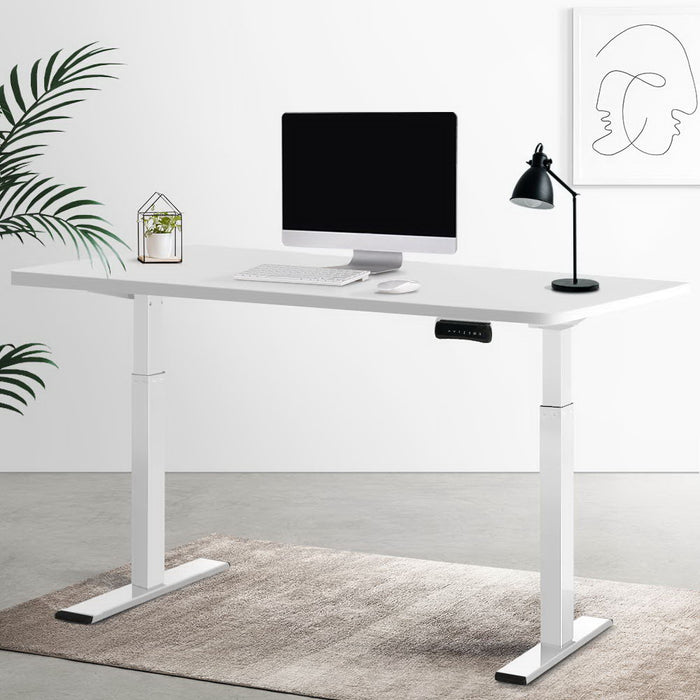 Standing Desk Electric Height Adjustable Sit Stand Desks Table White