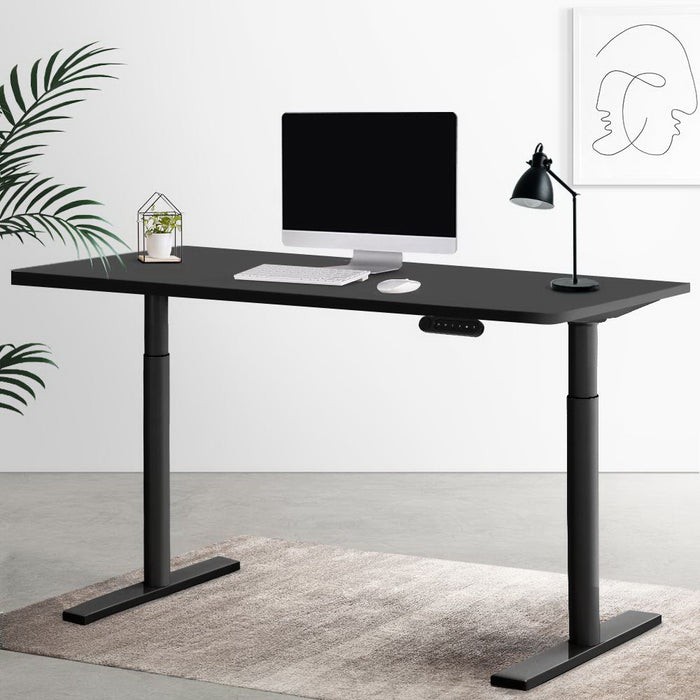 Electric Standing Desk Gaming Desks Sit Stand Table RGB Light Home Office