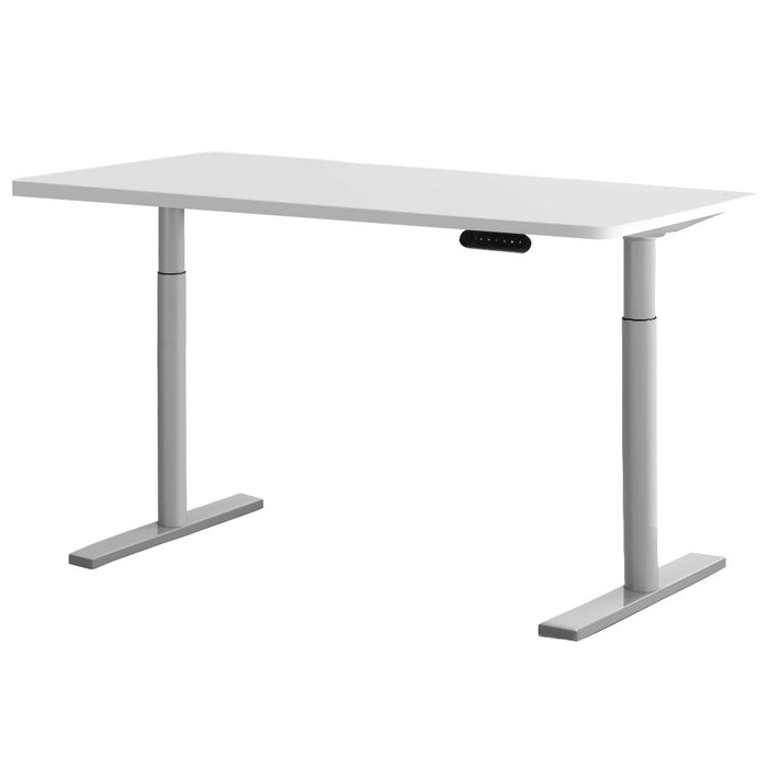 Electric Standing Desk Motorised Adjustable Sit Stand Desks Grey White