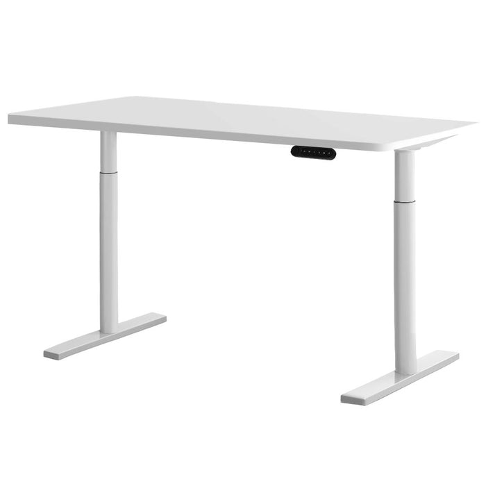 Electric Standing Desk Height Adjustable Sit Stand Desks White 140cm