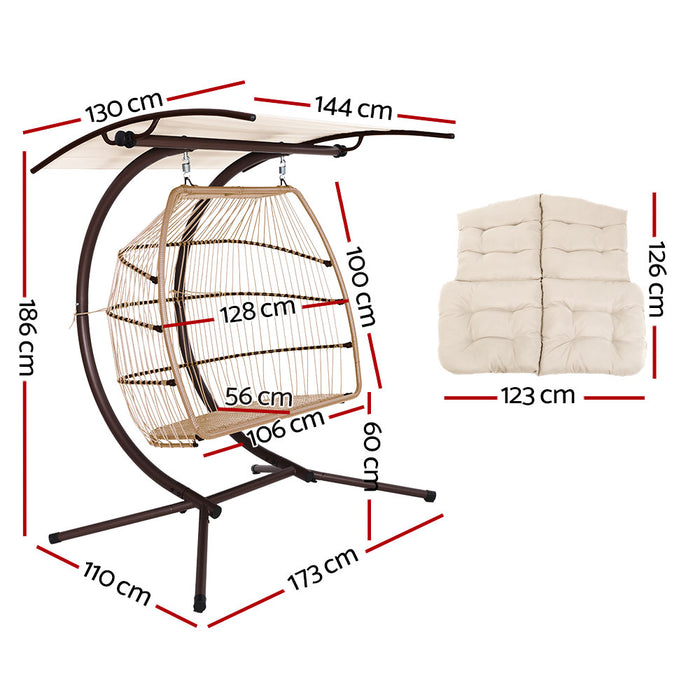 Rebecca Double Egg Swing Chair