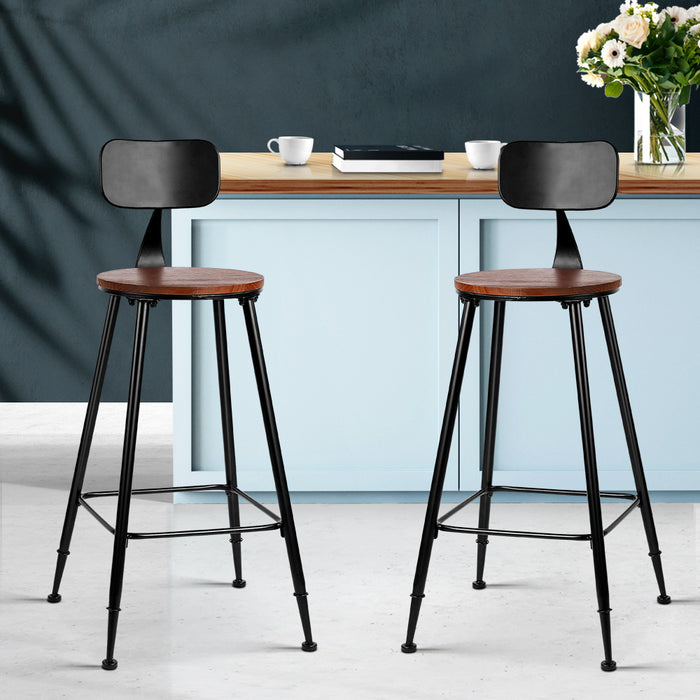 4x Vintage Industrial Bar Stool Retro Barstools Dining Chairs Kitchen